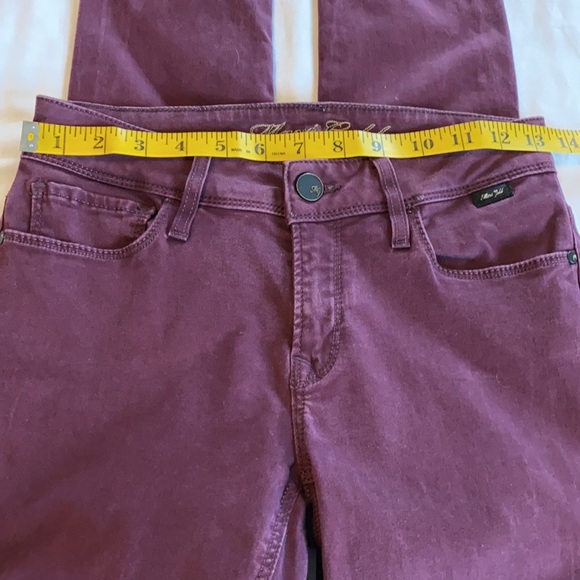Mavi Gold Woman’s Alexa Mid Rise Skinny Burgundy Pants Size 25 - Picture 11 of 13